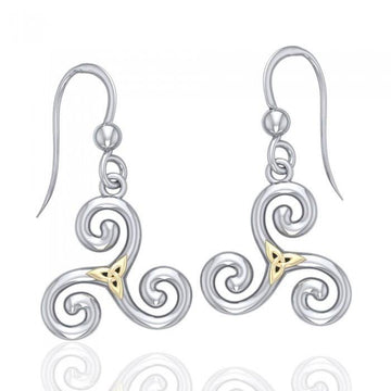 Celtic Triskele Earrings MER709 - Jewelry